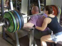 Training quadriceps (with deep squats) and triceps february 2011