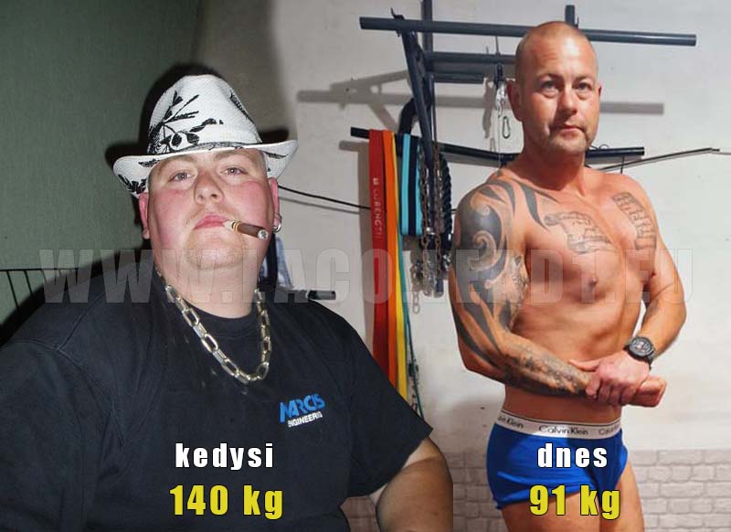 Zo 150 kg  k dnešnej forme