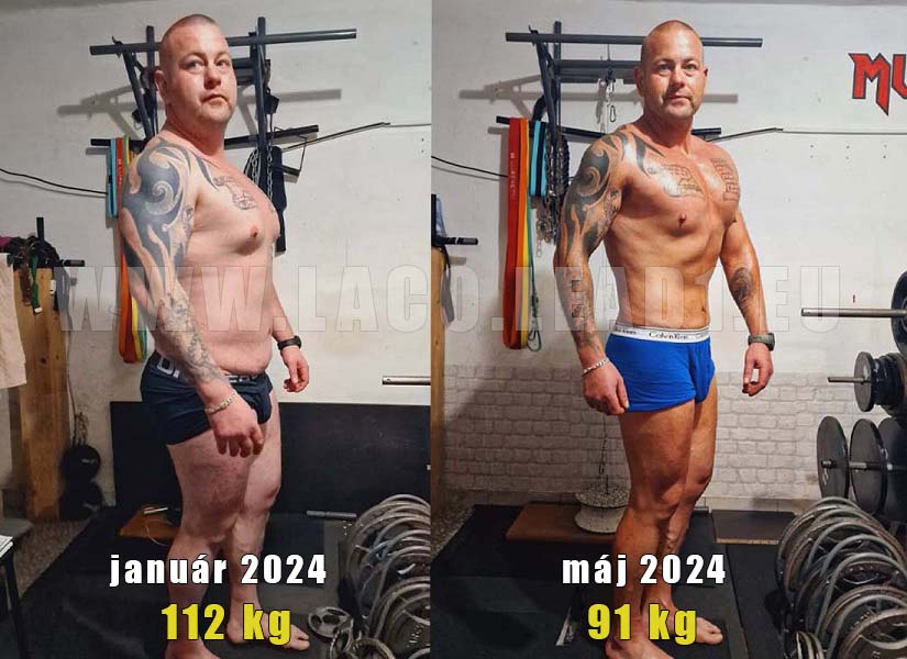 Rok 2024 - január: 112 kg a máj: 91 kg